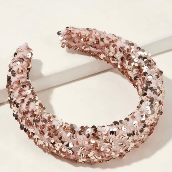 Baby Pink Sequin Headband - Picture 2 of 3